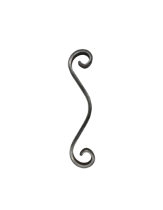 Riccio a forma di P in ferro piatto da 12 x 6 mm